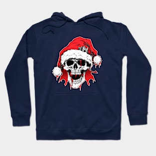 Christmas Celebration with a Skull Twist Hoodie